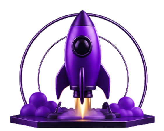Rocket illustration for launching digital authority