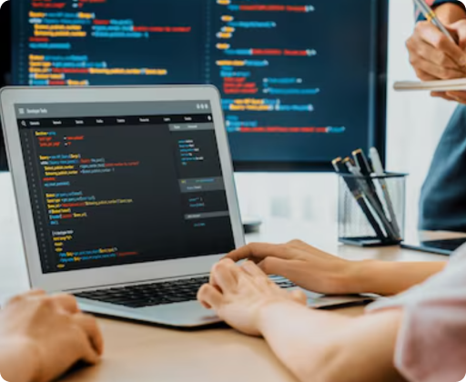 Developer workspace for web design and development services