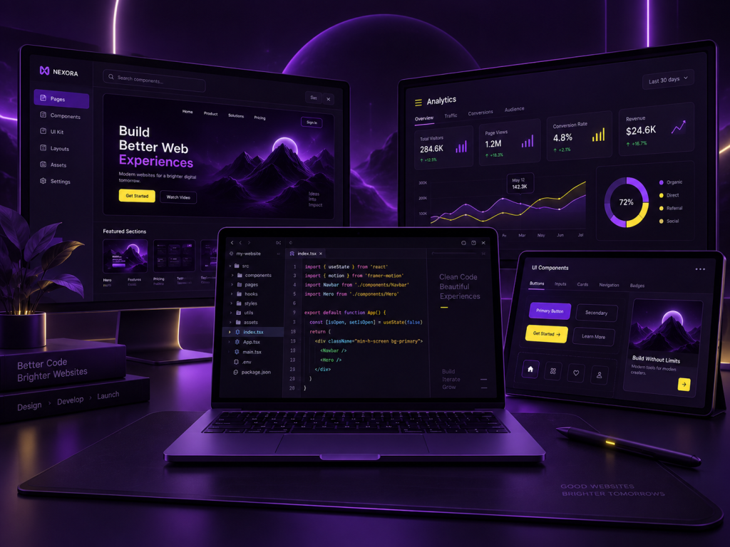 Digital marketing website graphic