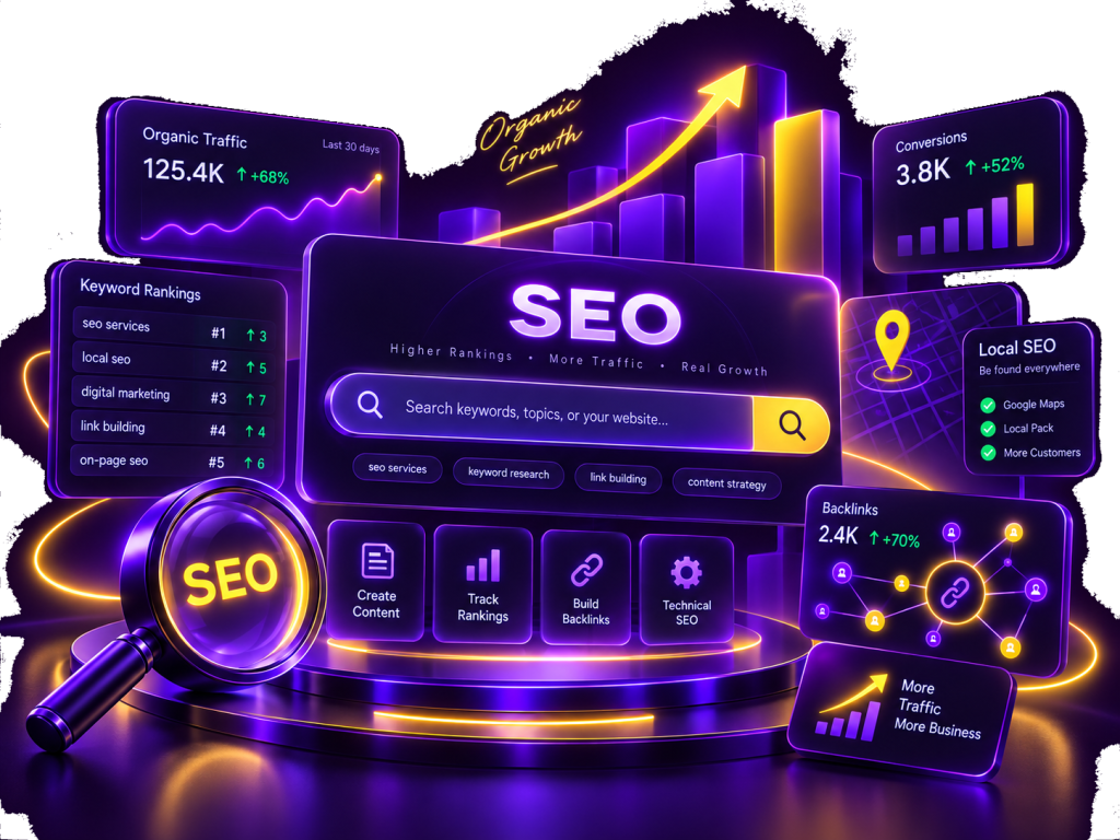 SEO services and organic search growth illustration 2