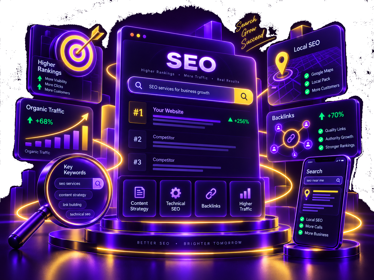 SEO services and organic search growth illustration 3