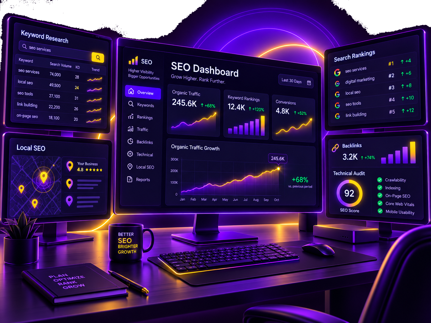SEO services and organic search growth illustration 4