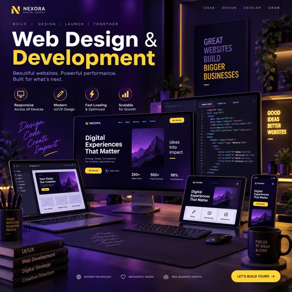 Web design and development services