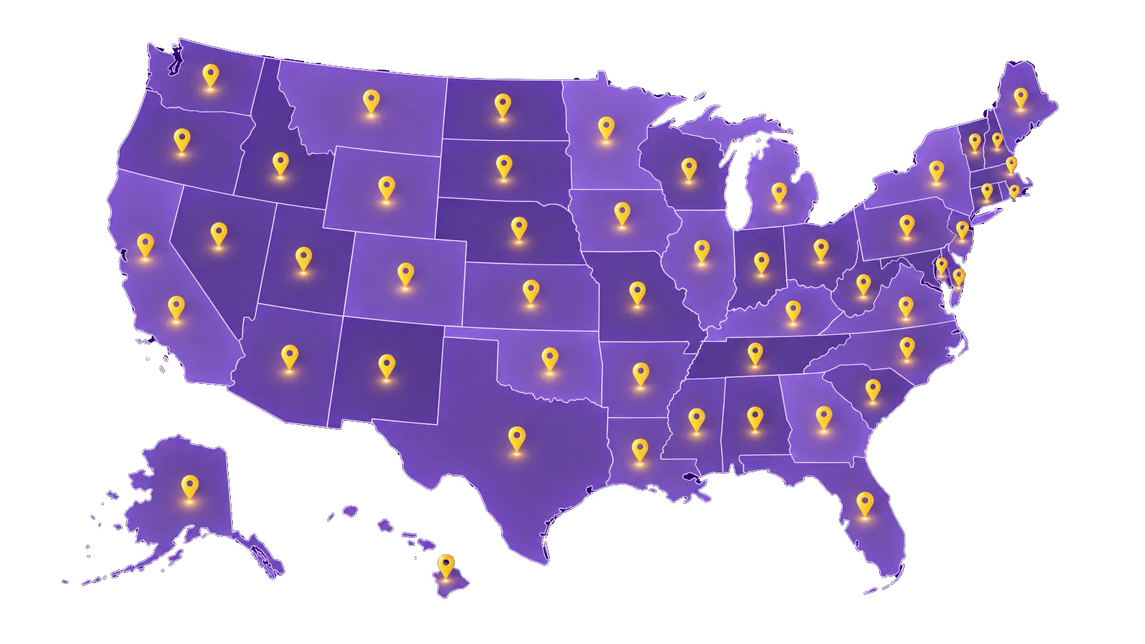 Real Global Marketing service coverage across the United States