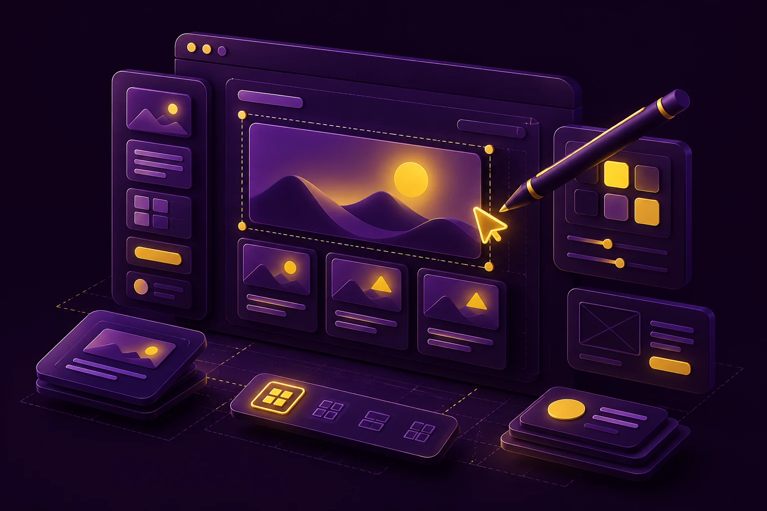 Custom Website Design illustration