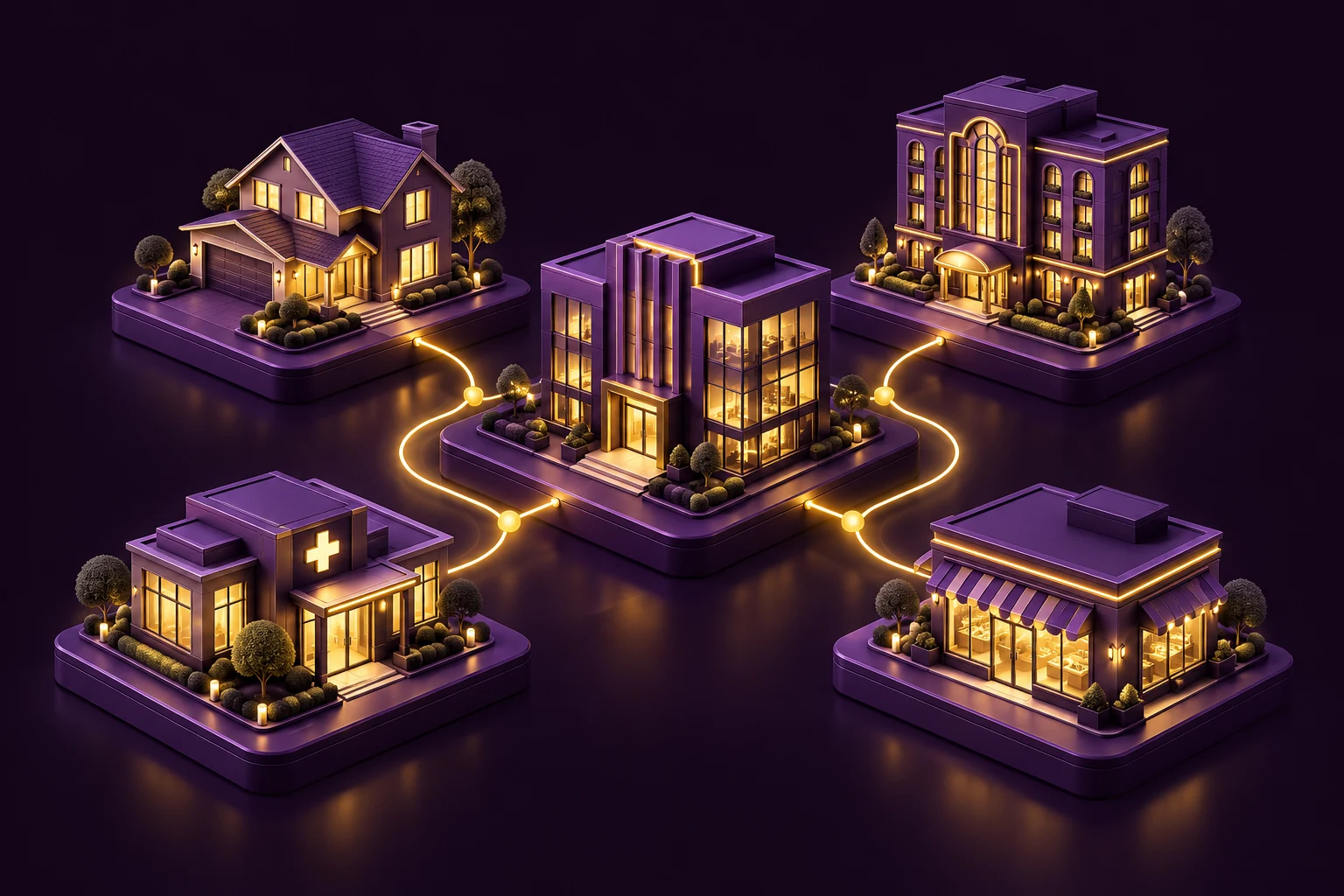 Industries We Help With Custom Web Design Solutions illustration
