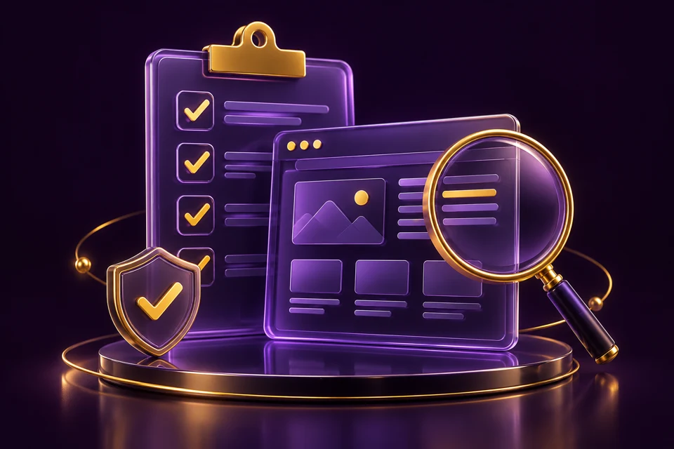 RGM SEO Audit in purple and yellow
