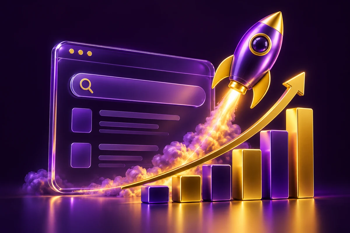 RGM SEO Hero in purple and yellow