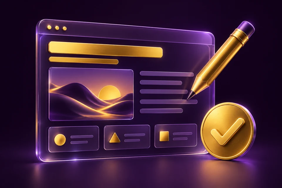 RGM SEO Onpage in purple and yellow